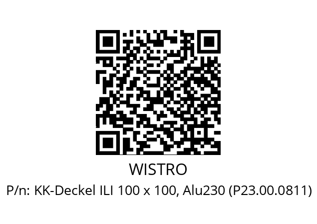   WISTRO KK-Deckel ILI 100 x 100, Alu230 (P23.00.0811)