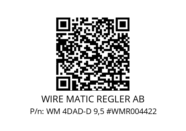   WIRE MATIC REGLER AB WM 4DAD-D 9,5 #WMR004422