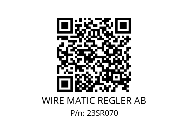   WIRE MATIC REGLER AB 23SR070