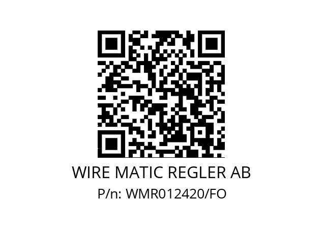   WIRE MATIC REGLER AB WMR012420/FO