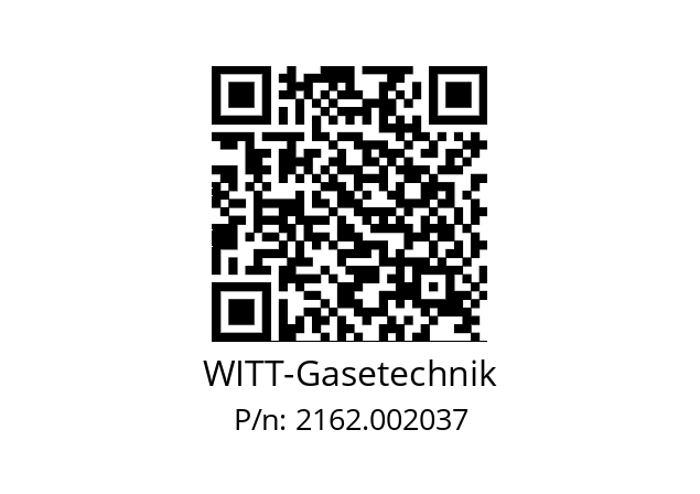   WITT-Gasetechnik 2162.002037