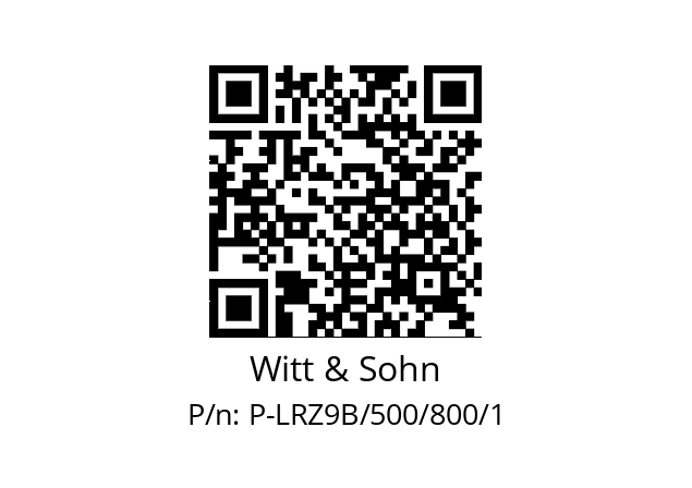   Witt & Sohn P­LRZ9B/500/800/1