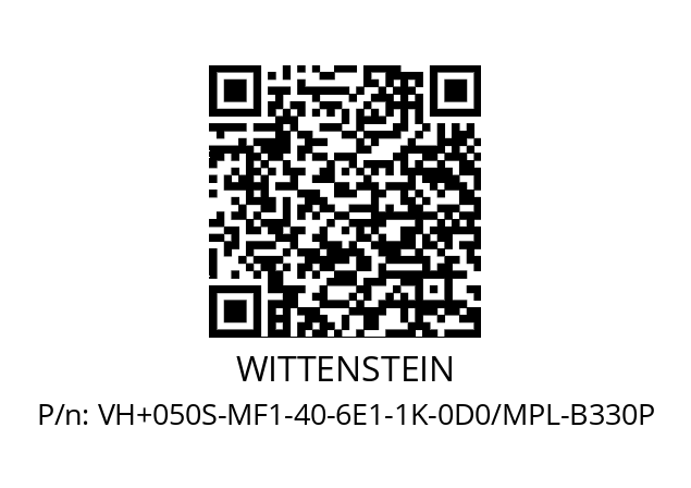   WITTENSTEIN VH+050S-MF1-40-6E1-1K-0D0/MPL-B330P