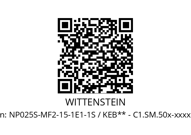   WITTENSTEIN NP025S-MF2-15-1E1-1S / KEB** - C1.SM.50x-xxxx**