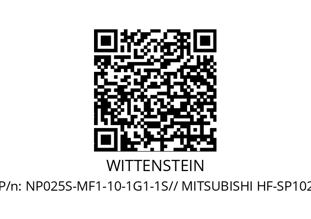   WITTENSTEIN NP025S-MF1-10-1G1-1S// MITSUBISHI HF-SP102