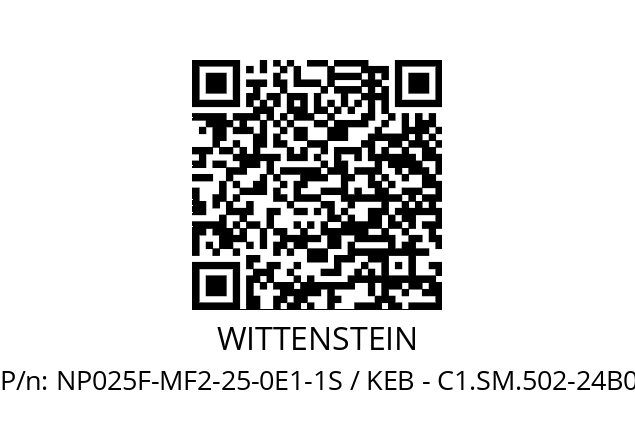   WITTENSTEIN NP025F-MF2-25-0E1-1S / KEB - C1.SM.502-24B0