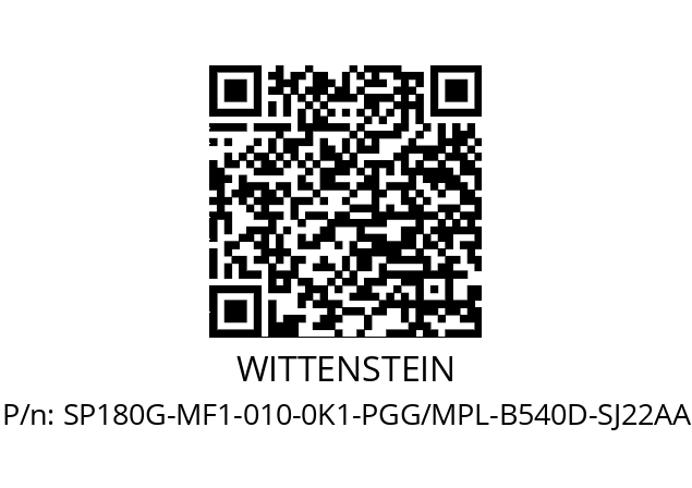   WITTENSTEIN SP180G-MF1-010-0K1-PGG/MPL-B540D-SJ22AA