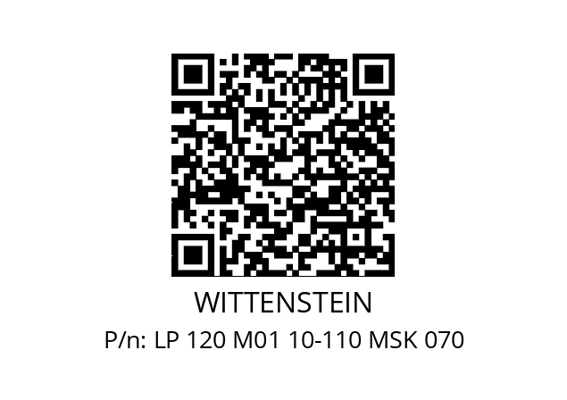   WITTENSTEIN LP 120 M01 10-110 MSK 070