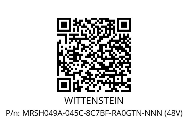   WITTENSTEIN MRSH049A-045C-8C7BF-RA0GTN-NNN (48V)