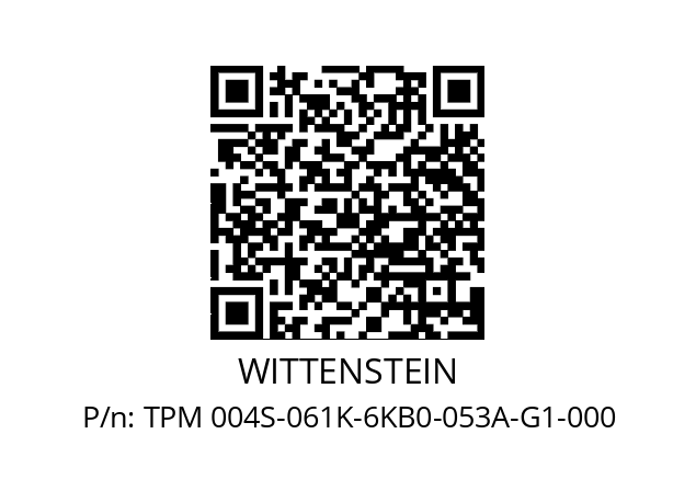   WITTENSTEIN TPM 004S-061K-6KB0-053A-G1-000