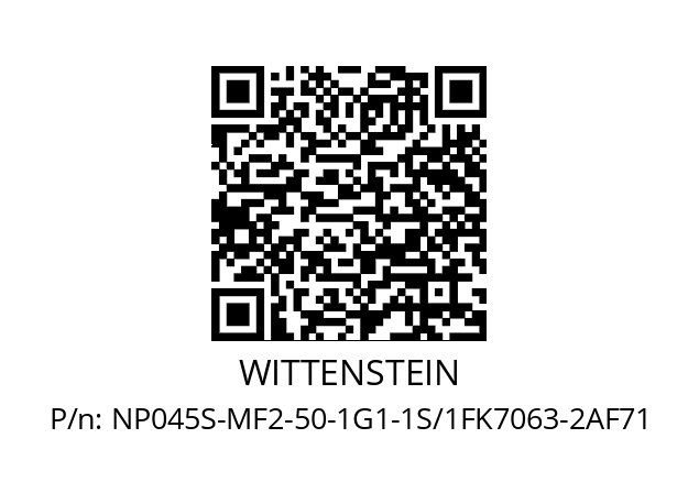   WITTENSTEIN NP045S-MF2-50-1G1-1S/1FK7063-2AF71