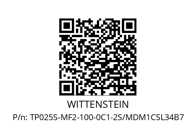   WITTENSTEIN TP025S-MF2-100-0C1-2S/MDM1CSL34B7