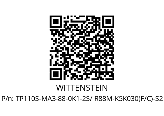   WITTENSTEIN TP110S-MA3-88-0K1-2S/ R88M-K5K030(F/C)-S2