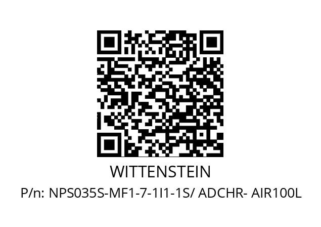   WITTENSTEIN NPS035S-MF1-7-1I1-1S/ ADCHR- AIR100L