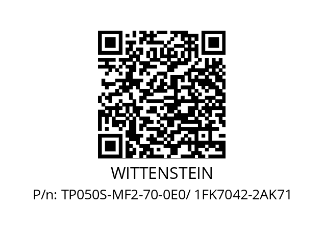   WITTENSTEIN TP050S-MF2-70-0E0/ 1FK7042-2AK71