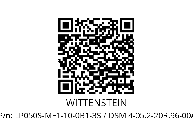   WITTENSTEIN LP050S-MF1-10-0B1-3S / DSM 4-05.2-20R.96-00A