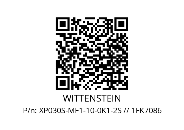   WITTENSTEIN XP030S-MF1-10-0K1-2S // 1FK7086