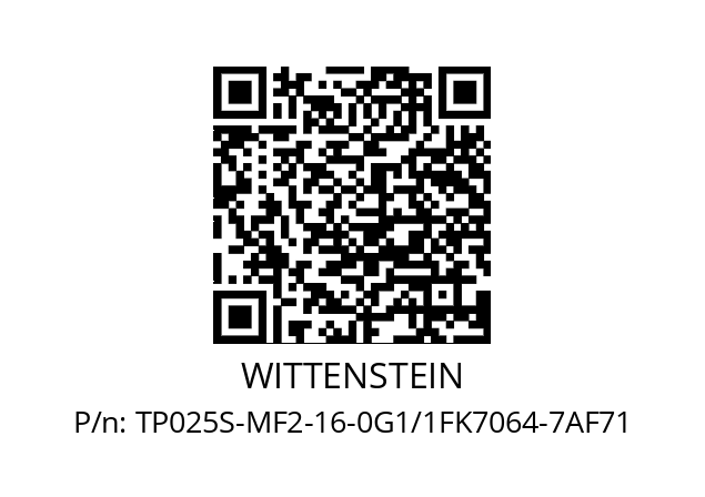   WITTENSTEIN TP025S-MF2-16-0G1/1FK7064-7AF71