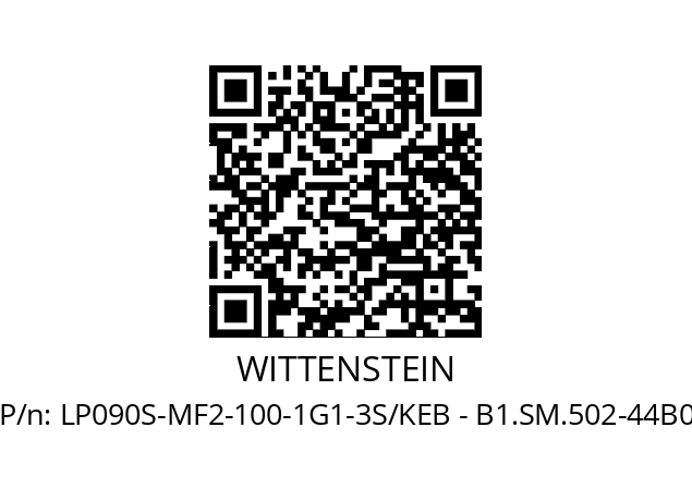   WITTENSTEIN LP090S-MF2-100-1G1-3S/KEB - B1.SM.502-44B0