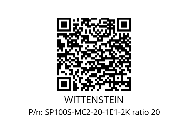   WITTENSTEIN SP100S-MC2-20-1E1-2K ratio 20