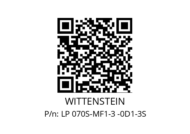   WITTENSTEIN LP 070S-MF1-3 -0D1-3S