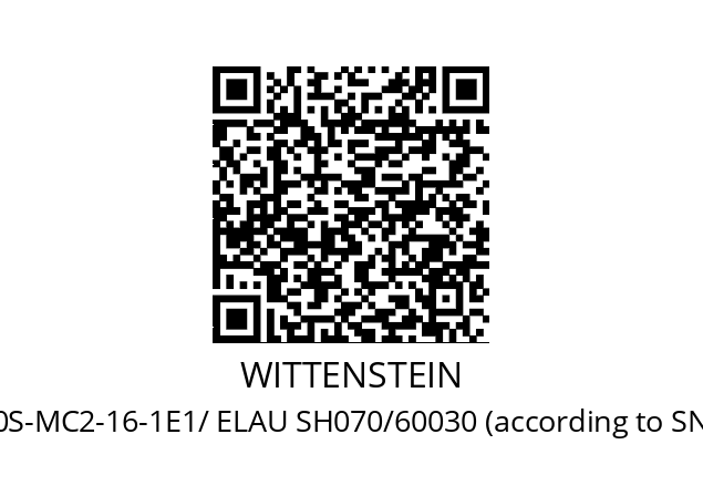   WITTENSTEIN SP100S-MC2-16-1E1/ ELAU SH070/60030 (according to SN 3318690)