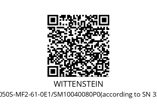   WITTENSTEIN TP050S-MF2-61-0E1/SM10040080P0(according to SN 3318807)