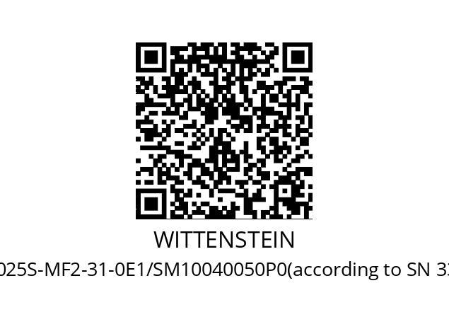   WITTENSTEIN TP025S-MF2-31-0E1/SM10040050P0(according to SN 3318762)