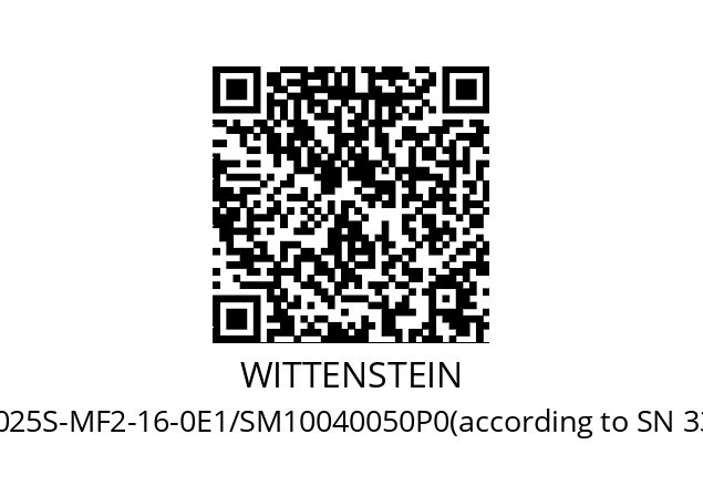   WITTENSTEIN TP025S-MF2-16-0E1/SM10040050P0(according to SN 3318776)