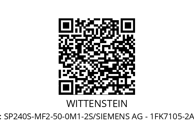   WITTENSTEIN SP240S-MF2-50-0M1-2S/SIEMENS AG - 1FK7105-2AF71