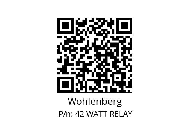   Wohlenberg 42 WATT RELAY