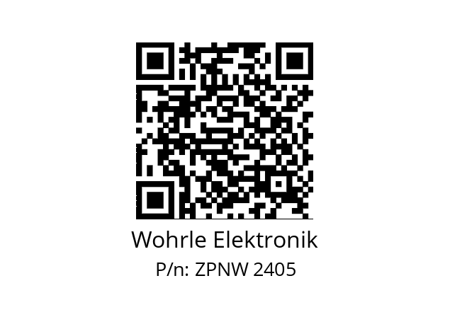   Wohrle Elektronik ZPNW 2405