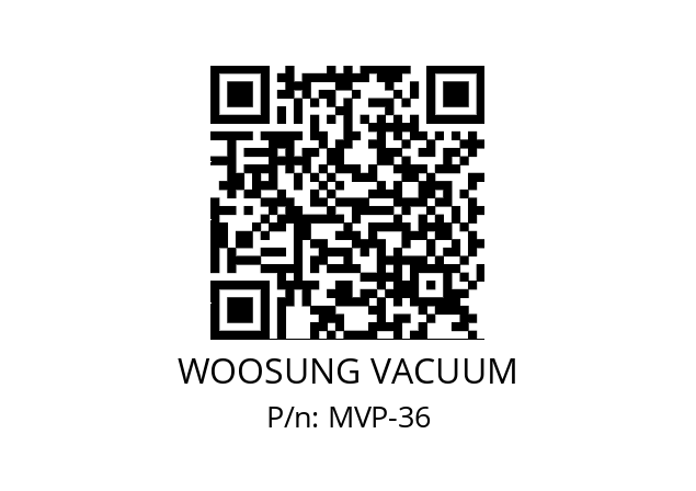   WOOSUNG VACUUM MVP-36