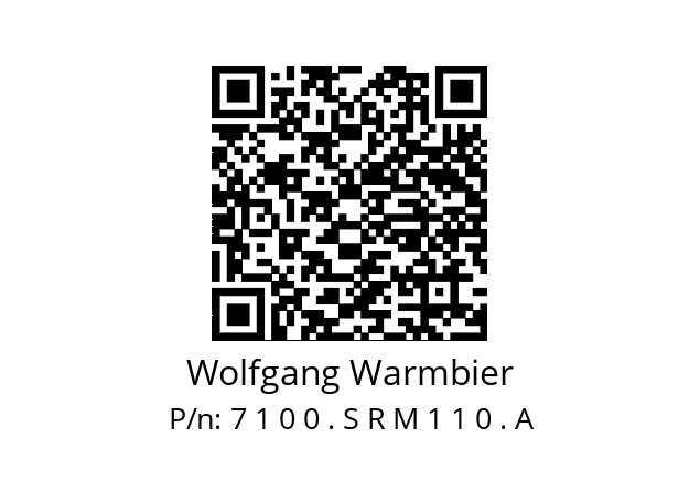   Wolfgang Warmbier 7 1 0 0 . S R M 1 1 0 . A