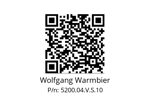   Wolfgang Warmbier 5200.04.V.S.10