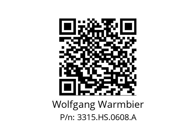   Wolfgang Warmbier 3315.HS.0608.A