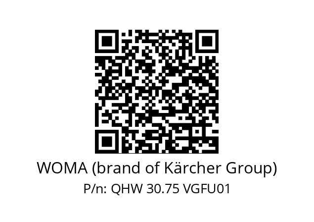   WOMA (brand of Kärcher Group) QHW 30.75 VGFU01