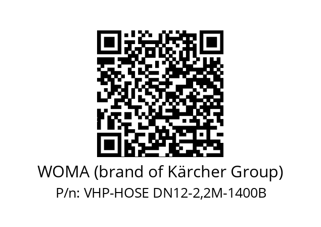   WOMA (brand of Kärcher Group) VHP-HOSE DN12-2,2M-1400B