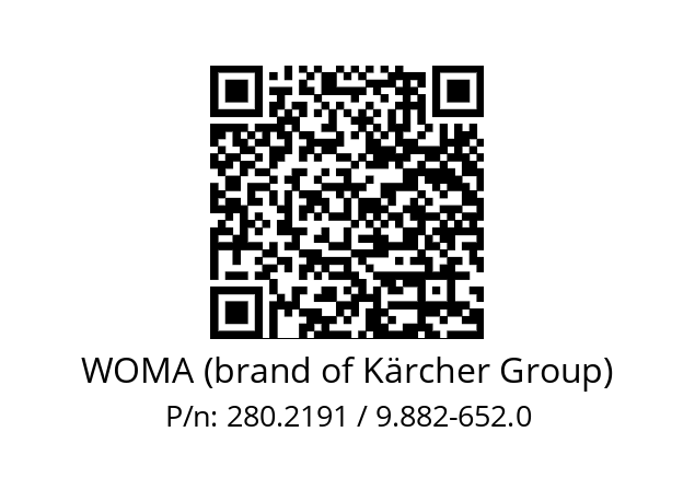   WOMA (brand of Kärcher Group) 280.2191 / 9.882-652.0