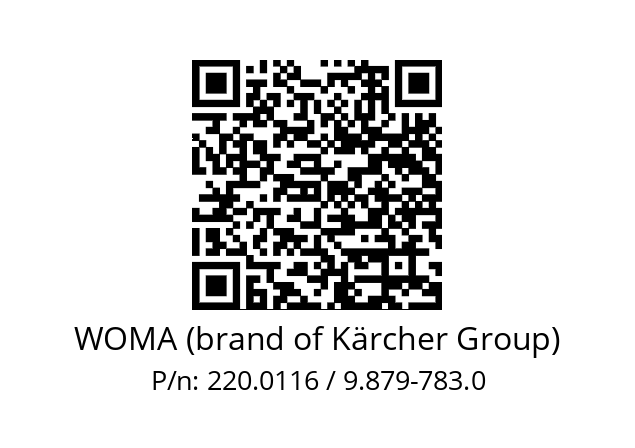   WOMA (brand of Kärcher Group) 220.0116 / 9.879-783.0