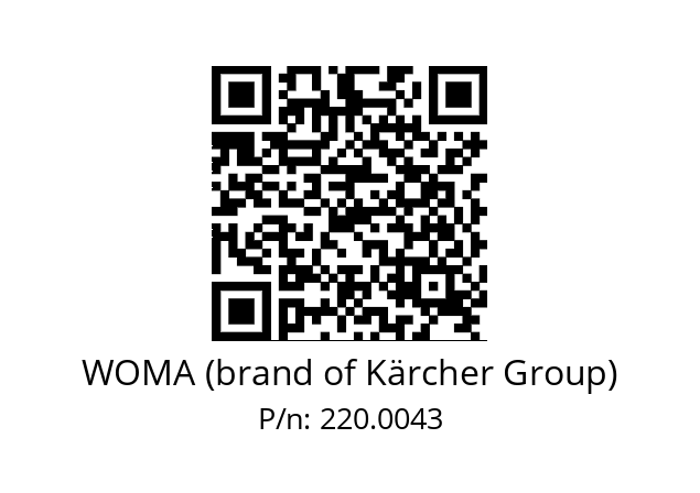   WOMA (brand of Kärcher Group) 220.0043