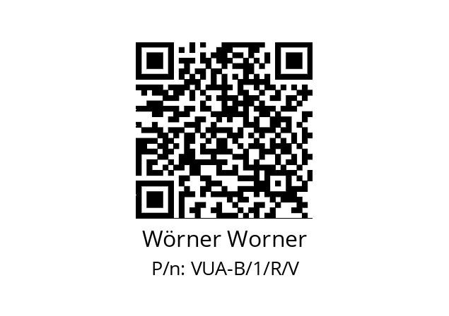   Wörner Worner VUA-B/1/R/V