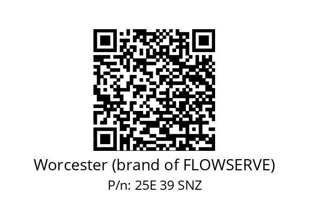   Worcester (brand of FLOWSERVE) 25E 39 SNZ