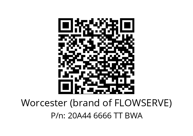   Worcester (brand of FLOWSERVE) 20A44 6666 TT BWA