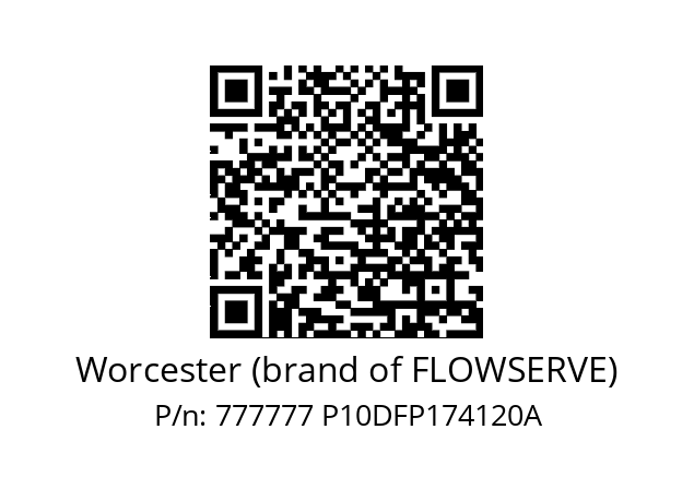   Worcester (brand of FLOWSERVE) 777777 P10DFP174120A