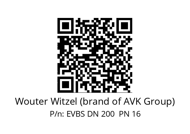   Wouter Witzel (brand of AVK Group) EVBS DN 200  PN 16