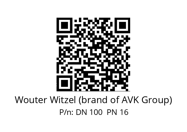   Wouter Witzel (brand of AVK Group) DN 100  PN 16