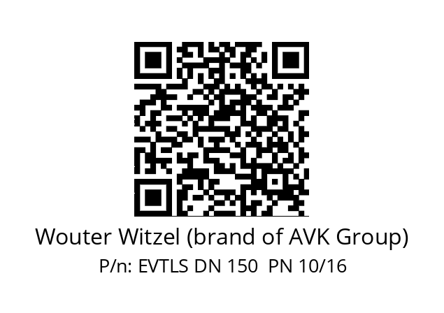   Wouter Witzel (brand of AVK Group) EVTLS DN 150  PN 10/16