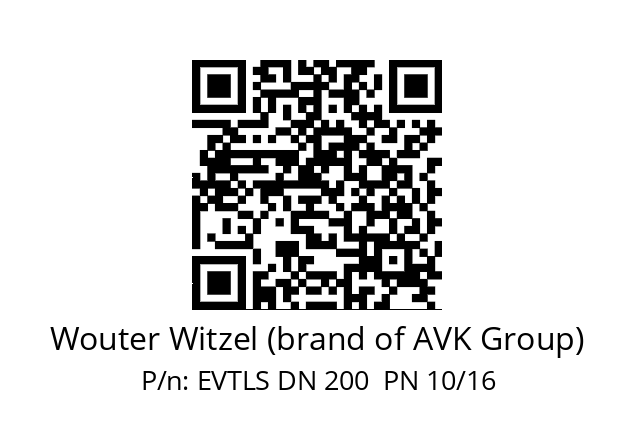   Wouter Witzel (brand of AVK Group) EVTLS DN 200  PN 10/16