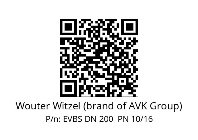   Wouter Witzel (brand of AVK Group) EVBS DN 200  PN 10/16